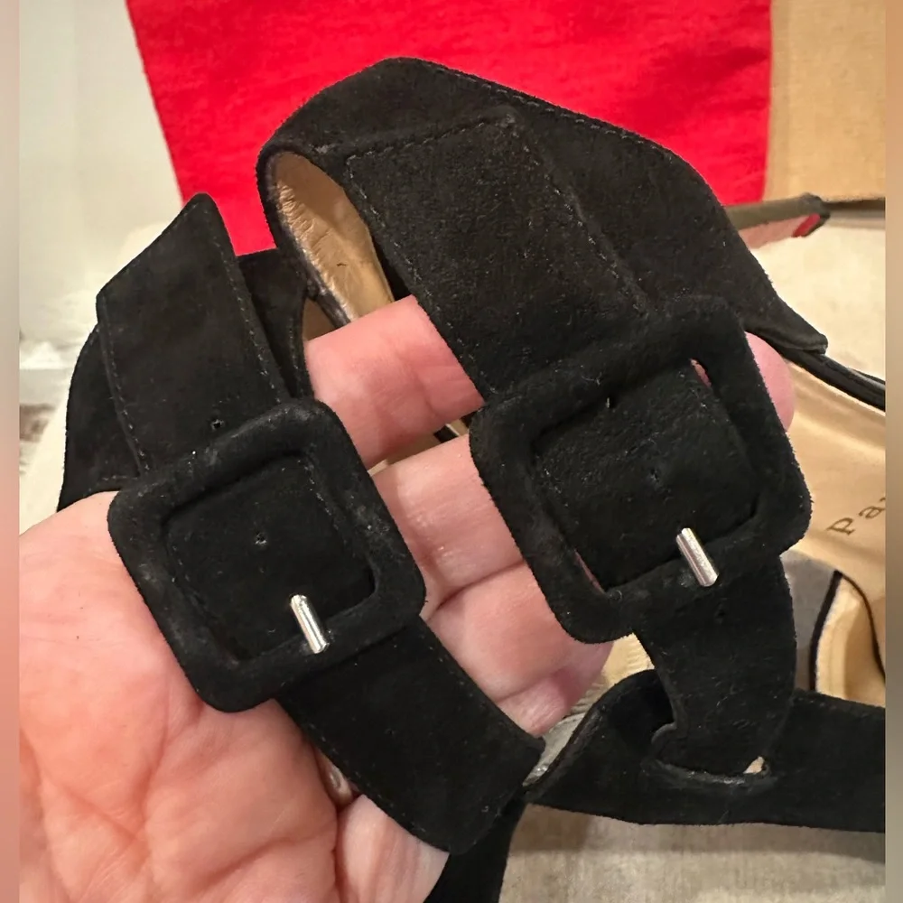 Christian Louboutin Black Suede Platform Heels - Picture 8 of 15